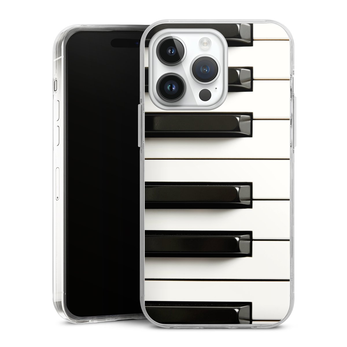 iPhone 14 Pro Max Handy Case Handyhülle transparent Hülle Klavier Piano Music Hard Case