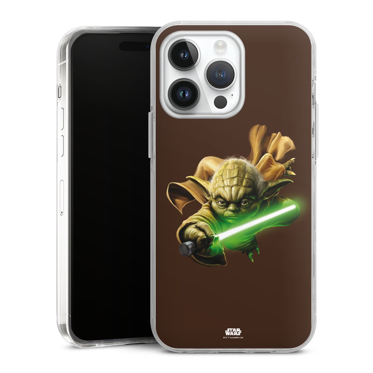 iPhone 14 Pro Max Handy Case Handyhülle transparent Hülle Yoda Merchandise Star Wars Hard Case