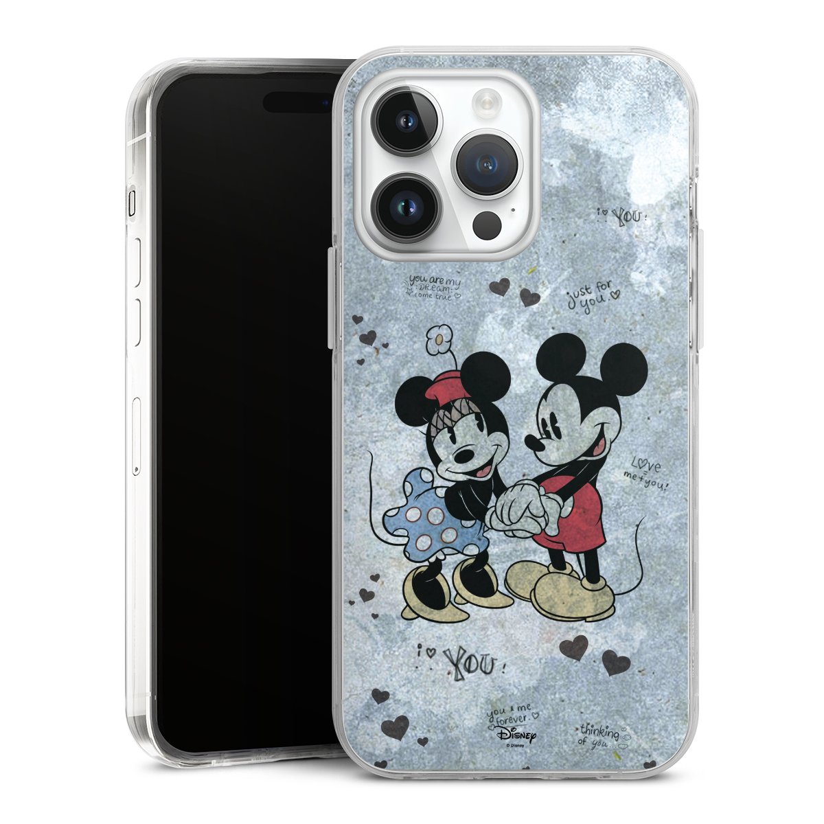 iPhone 14 Pro Max Handy Case Handyhülle transparent Hülle Mickey & Minnie Mouse Vintage Disney Hard Case