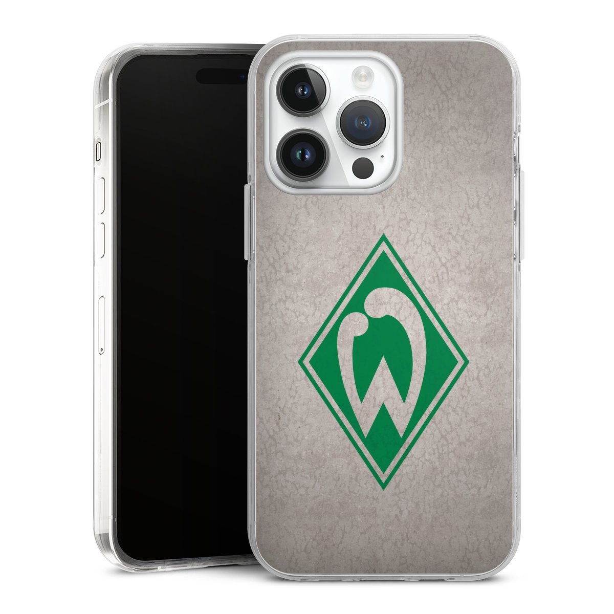 iPhone 14 Pro Max Handy Case Handyhülle transparent Hülle Sv Werder Bremen Concrete Official Licensed Product Hard Case