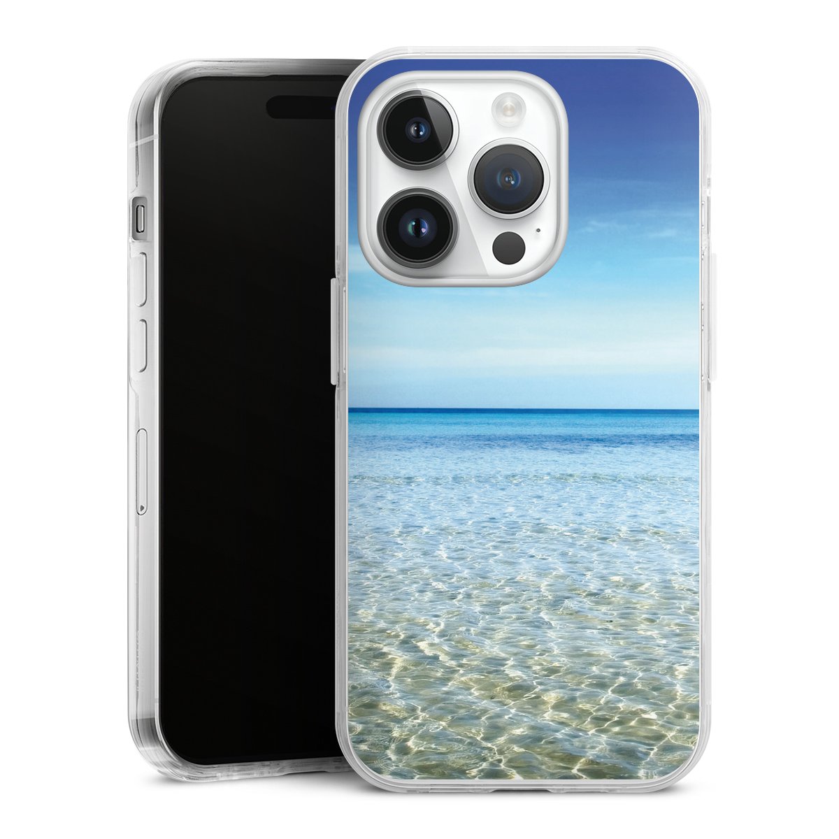 iPhone 14 Pro Handy Case Handyhülle transparent Hülle Urlaub Sky Ocean Hard Case