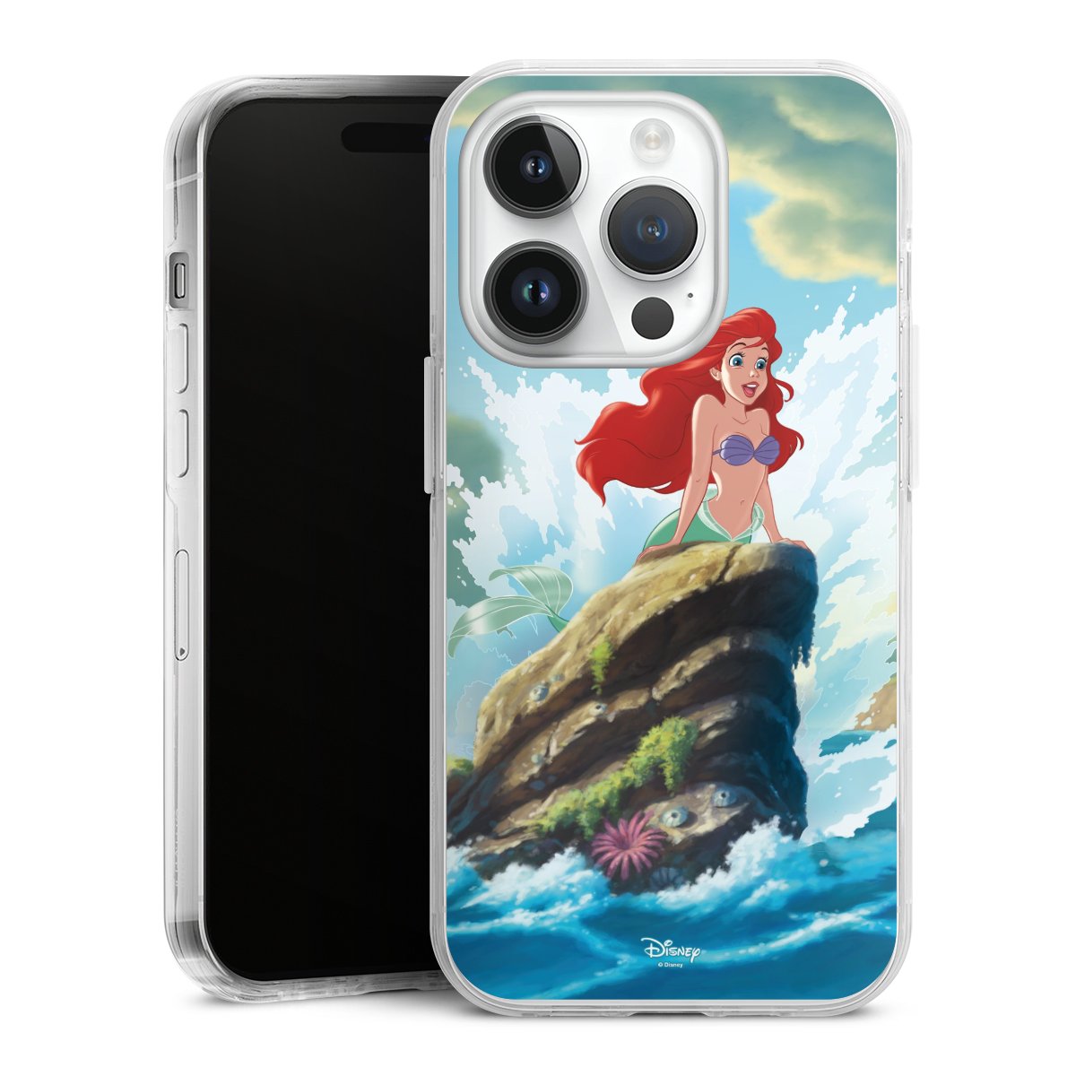 iPhone 14 Pro Handy Case Handyhülle transparent Hülle Mermaid Arielle Die Meerjungfrau Official Licensed Product Hard Case