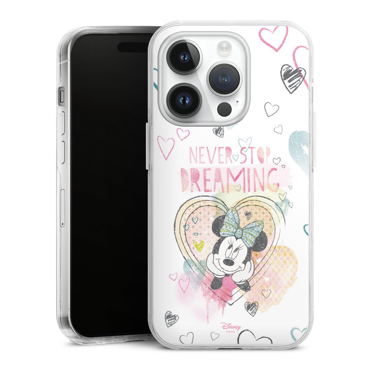 iPhone 14 Pro Handy Case Handyhülle transparent Hülle Disney Official Licensed Product Minnie Mouse Hard Case