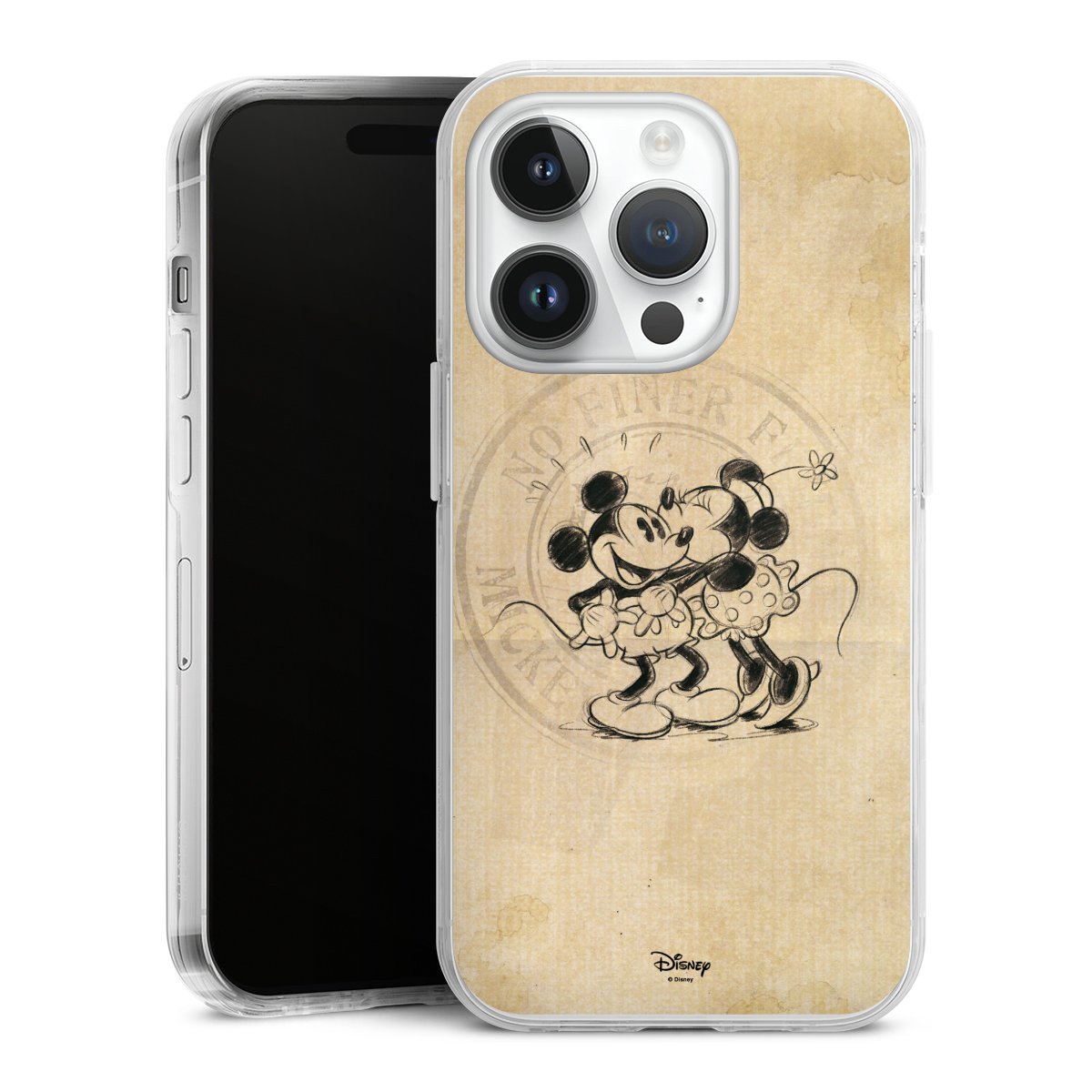 iPhone 14 Pro Handy Case Handyhülle transparent Hülle Mickey Mouse Vintage Minnie Mouse Hard Case