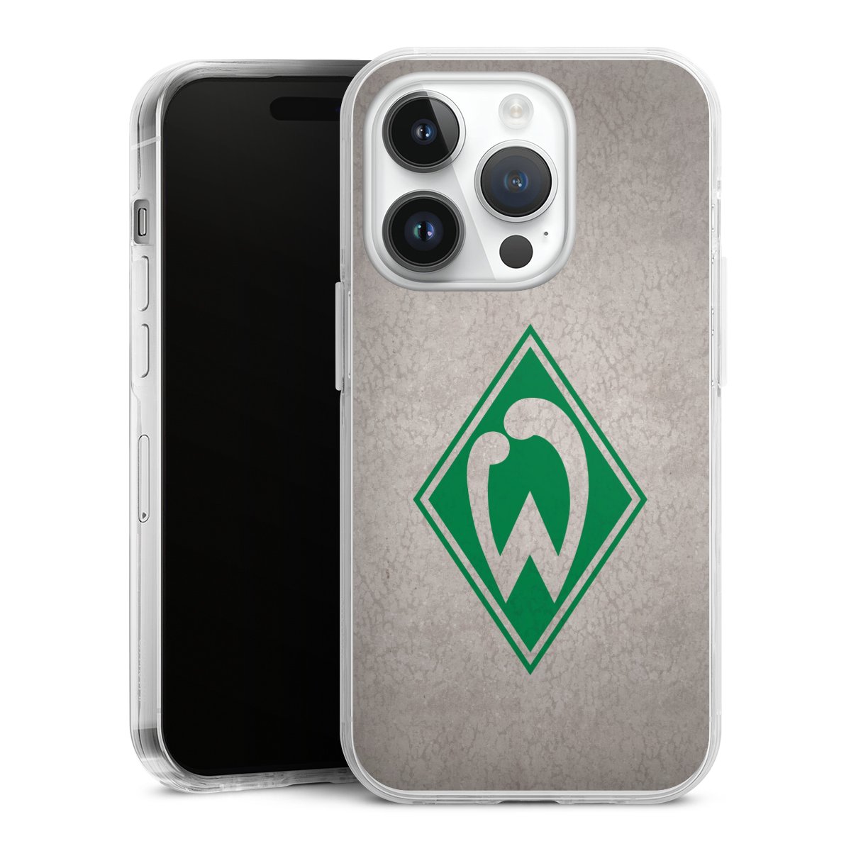 iPhone 14 Pro Handy Case Handyhülle transparent Hülle Sv Werder Bremen Concrete Official Licensed Product Hard Case