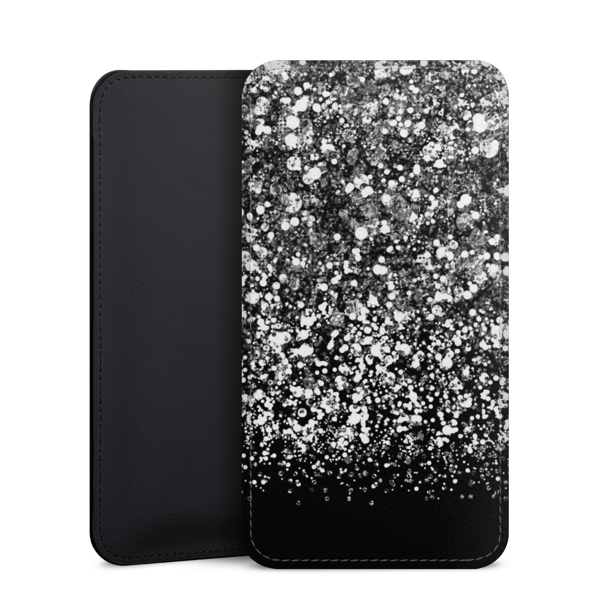 Galaxy S24 FE 5G Handy Hülle Tasche Sleeve Socke Schutzhülle Glitzer Snowflake Muster Sleeve