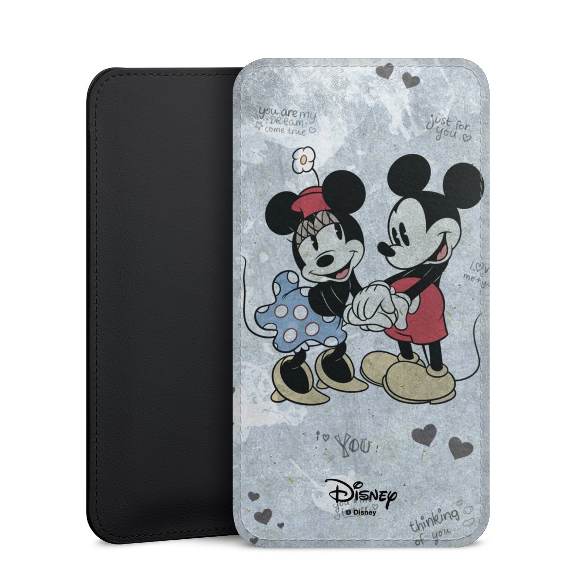 Galaxy S24 FE 5G Handy Hülle Tasche Sleeve Socke Schutzhülle Mickey & Minnie Mouse Vintage Disney Sleeve