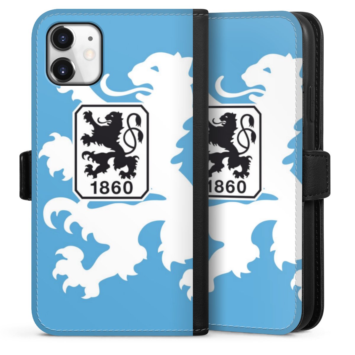 iPhone 11 Handy Klapphülle Handyhülle aus Kunst Leder schwarz Flip Case Coat Of Arms Official Licensed Product Sideflip mit Lasche