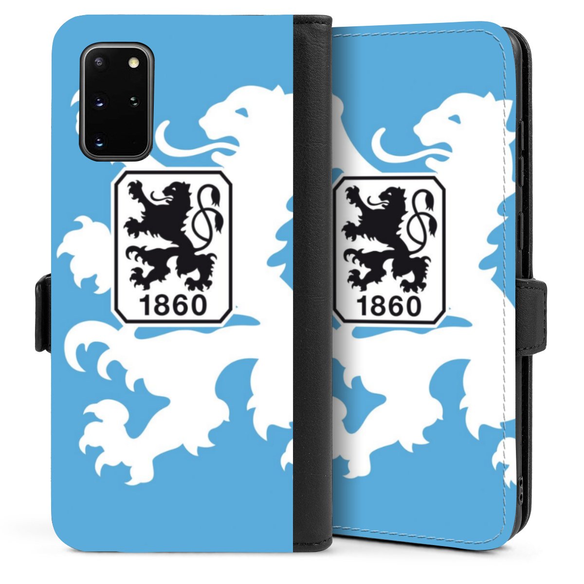 Galaxy S20 Plus Handy Klapphülle Handyhülle aus Kunst Leder schwarz Flip Case Coat Of Arms Official Licensed Product Sideflip mit Lasche