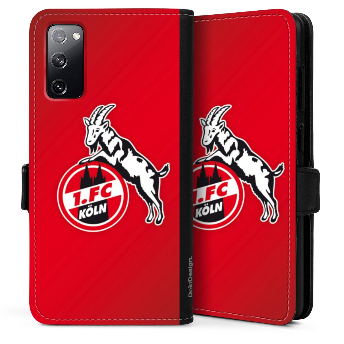 Galaxy S20 Handy Klapphülle Handyhülle aus Kunst Leder schwarz Flip Case Official Licensed Product Effzeh 1. Fc Köln Sideflip mit Lasche