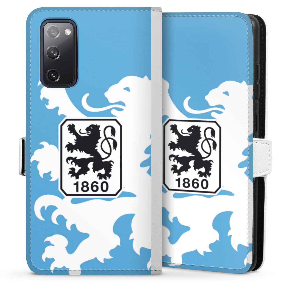 Galaxy S20 FE Handy Klapphülle Handyhülle aus Kunst Leder weiß Flip Case Coat Of Arms Official Licensed Product Sideflip mit Lasche