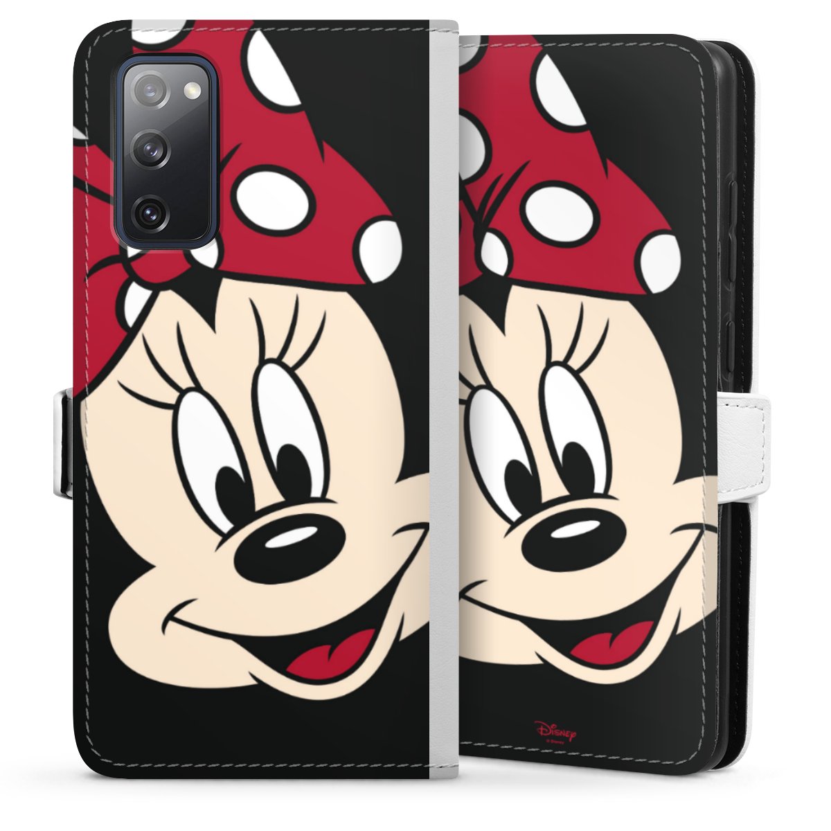 Galaxy S20 FE Handy Klapphülle Handyhülle aus Kunst Leder weiß Flip Case Minnie Mouse Official Licensed Product Disney Sideflip mit Lasche